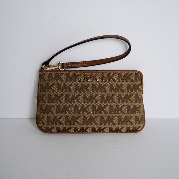 Michael Kors Bags | Michael Kors Jet Set Travel L Tz Wristlet Mk Brown ...